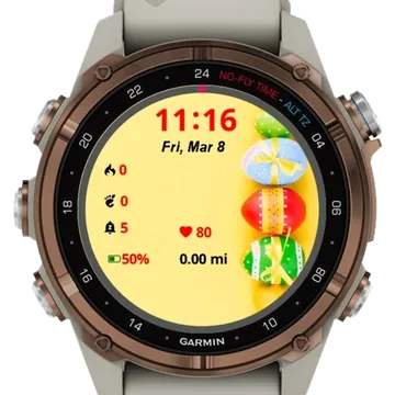 Multicolor Eggs Garmin watch face preview