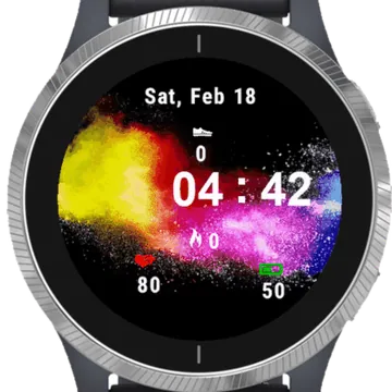 Multicolor Power Garmin watch face preview
