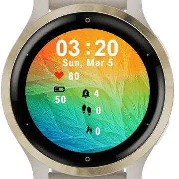 Multicolor Garmin watch face preview