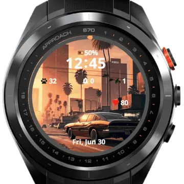 Muscle Car Garmin watch face preview