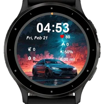 Muscle Car Garmin watch face preview