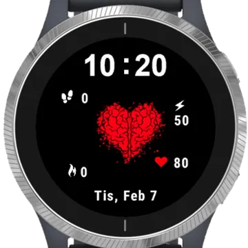 Muscle Heart Garmin watch face preview