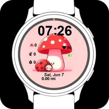 Mushroom Nap Garmin watch face preview