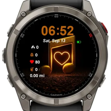 Music Garmin watch face preview