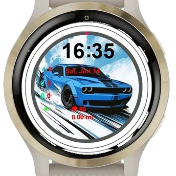 Mustang Challenger Garmin watch face preview