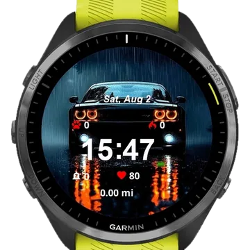 Mustang Garmin watch face preview