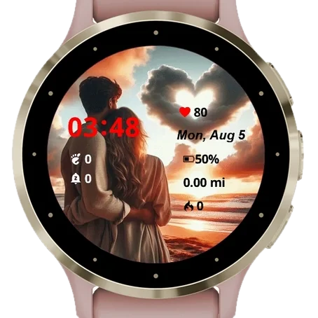 My Heart Garmin watch face preview