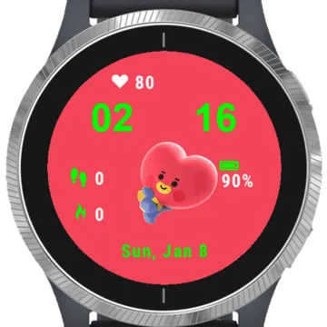 My Heart Garmin watch face preview