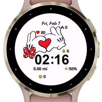 My Heart Love Garmin watch face preview