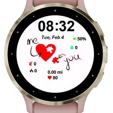 My Heart Garmin watch face preview