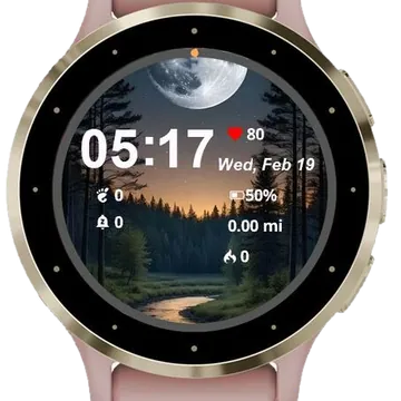 Mystical Nightscape Garmin watch face preview