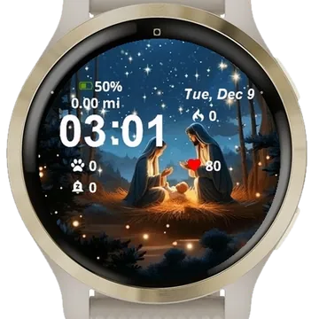 Nat Christmas Garmin watch face preview