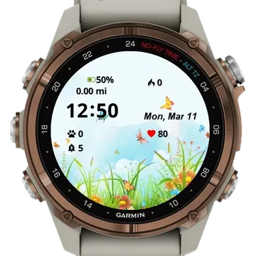 Natural Background Garmin watch face preview