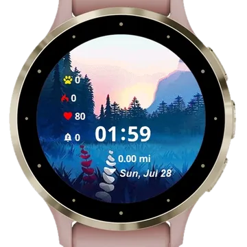 Nature Aesthetic Background Garmin watch face preview