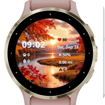 Nature Autumn Garmin watch face preview