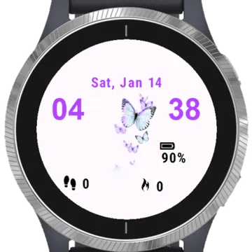 Nature Butterfly Garmin watch face preview