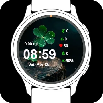 Nature Clover Garmin watch face preview