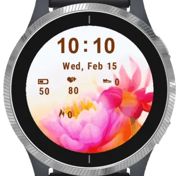 Nature Flowers Garmin watch face preview