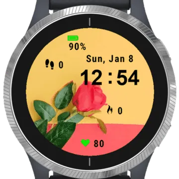 Nature Flowers Garmin watch face preview