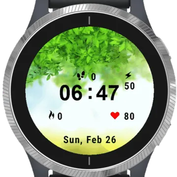 Nature Green Garmin watch face preview
