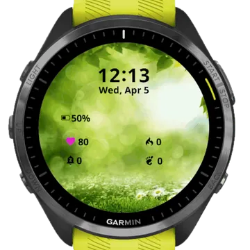 Nature Green Garmin watch face preview