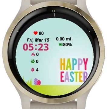 Nature Happy Easter Garmin watch face preview