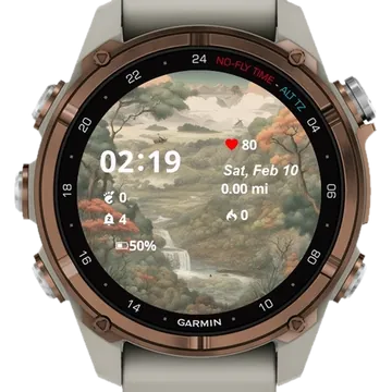 Nature Landscape 3 Garmin watch face preview