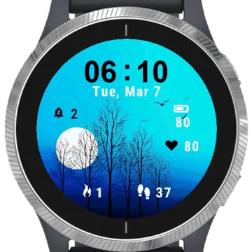 Nature Moon Garmin watch face preview