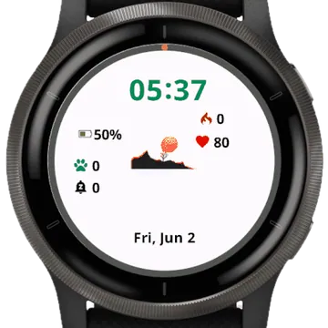 Nature Moon Garmin watch face preview