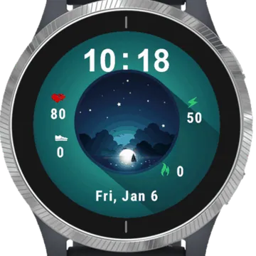Nature Night Garmin watch face preview