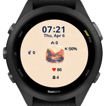 Nature Painting Garmin watch face preview