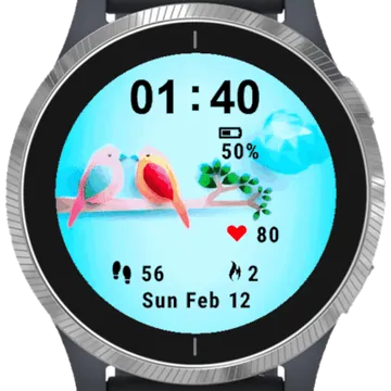 Nature Parrot Garmin watch face preview