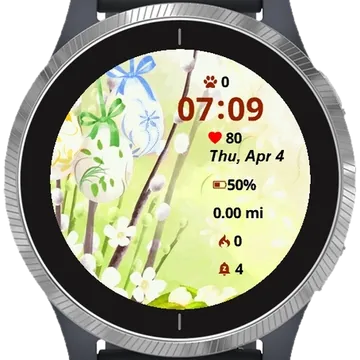 Nature White Eggs Garmin watch face preview