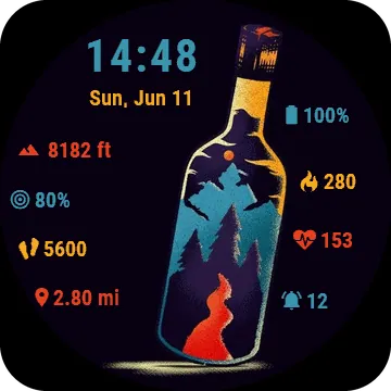 Naturebottle Garmin watch face preview