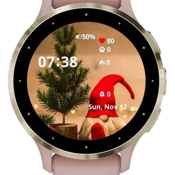 Navidad Garmin watch face preview