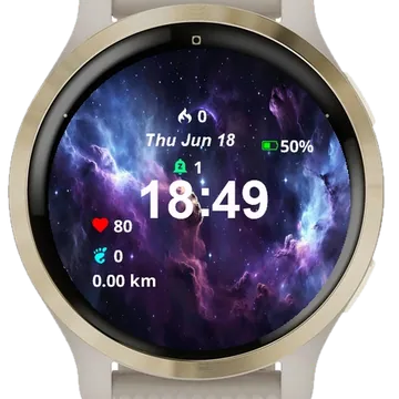 Nebula Landscape Garmin watch face preview
