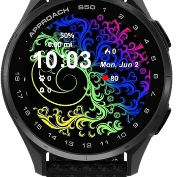 Neon Green Garmin watch face preview