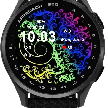 Neon Green Garmin watch face preview