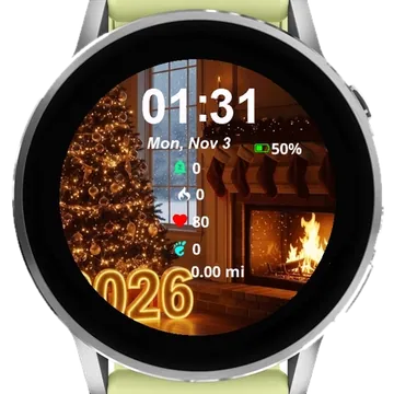 New Year 2026 Garmin watch face preview