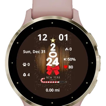 New Year Loading Garmin watch face preview