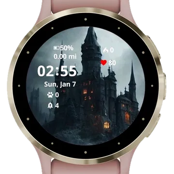 Night at the castle Garmin watch face preview