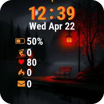 Night Boat Red Light Garmin watch face preview