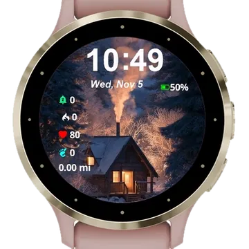 Night Cottage Garmin watch face preview