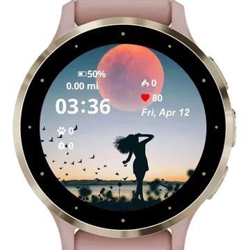 Night dance Garmin watch face preview