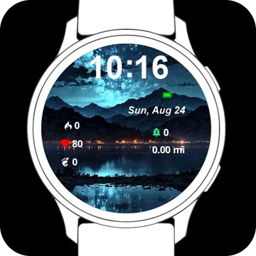 Night Landscape Garmin watch face preview