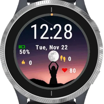 Night Moon Garmin watch face preview