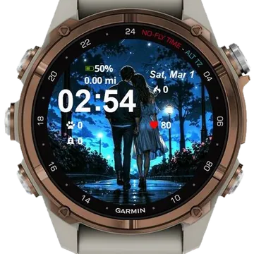 Night of Romance Garmin watch face preview