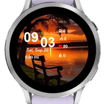 Night on the Lake Garmin watch face preview