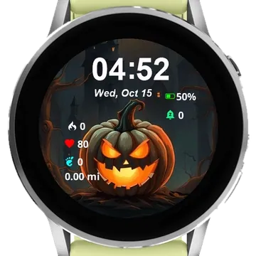 Night Pumpkin Garmin watch face preview