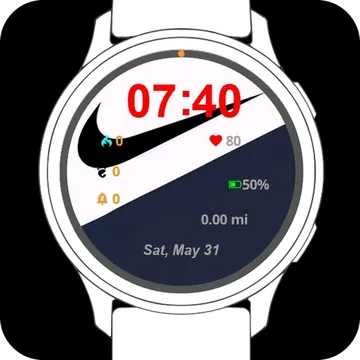 Nike Diagonal Garmin watch face preview